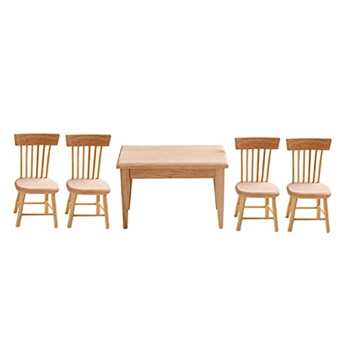 Gogogmee 1 Satz Mini Holz Tisch und Stühle für Puppenhaus Teiliges Set für Kinderzimmer und Kreative Spielwelten Gogogmee 1 Satz Mini Holz Tisch und Stühle für Puppenhaus Teiliges Set für Kinderzimmer und Kreative Spielwelten von Gogogmee