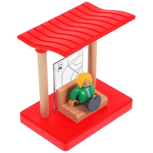 Gogogmee 1 Satz Mini Station Platform für Holzeisenbahn DIY für Fördert Motorische Fähigkeiten und Kreativität Sicheres Holzmaterial für Spannende Gleislandschaften von Gogogmee