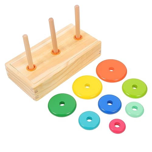 Gogogmee 1 Satz Stapelturm für Kleinkinder Bunte Ringe Pädagogisches Stapelspielzeug Lernfähigkeiten Farben und Formensortierung Sicheres für Kreative von Gogogmee