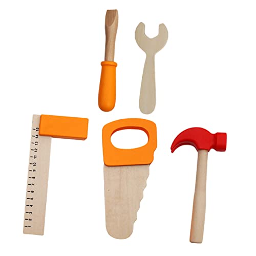 Gogogmee 1 Satz Werkzeug Set Teiliges Holzspielzeug für Kreative Landschaftsdekoration Hämmerchen Schraubendreher Winkelmesser Holzschlüssel und Säge für Pädagogisches und Eltern Junge Gogogmee 1 Satz Werkzeug Set Teiliges Holzspielzeug für Kreative Landschaftsdekoration Hämmerchen Schraubendreher Winkelmesser Holzschlüssel und Säge für Pädagogisches und Eltern Junge von Gogogmee