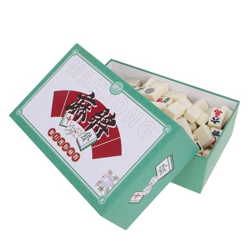 Gogogmee 1 Schachtel Mini Mahjong Set Kompakt Tragbar aus Robustem Material Langlebig Perfektes Reisespiel für Camping Urlaub und Familienspaß Handliche Mahjong Steine für Interaktives von Gogogmee