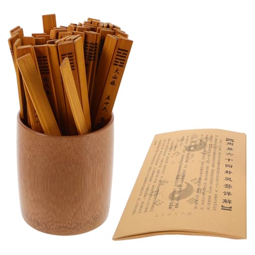 Gogogmee 1 Set Bambus-Wahrsagestäbe, chinesische Wahrsagestäbe mit Buch und Bild, Wahrsagerequisiten für Wahrsagespiele, Retro-Spielkonsole Gogogmee 1 Set Bambus-Wahrsagestäbe, chinesische Wahrsagestäbe mit Buch und Bild, Wahrsagerequisiten für Wahrsagespiele, Retro-Spielkonsole von Gogogmee