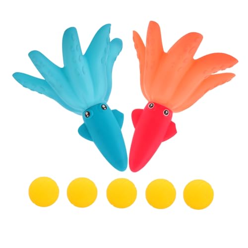 Gogogmee 1 Set Interaktives Octopus Ball Launcher-Spiel Kleinkind Octopus Catch and Pop Toy Outdoor-fangspiel Octopus Ball Game Tragbarer Ball Launcher von Gogogmee