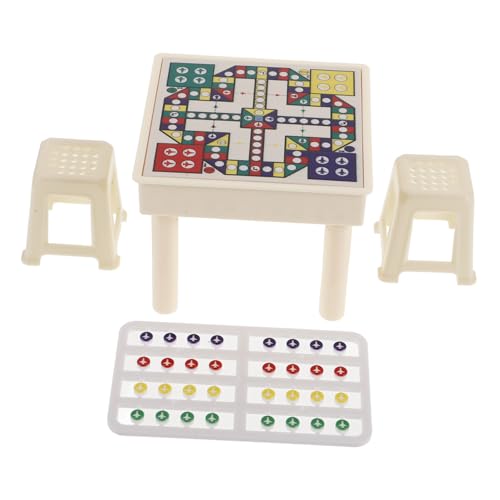 Gogogmee 1 Set Miniatur-puppenhaus-Set Mit Puppenhaus-miniaturmöbeln, Zubehör, Schachtisch, Mini-Spielzeug Und Möbeln, Inklusive Fliegendem Schach Für Kinder Und Erwachsene, Heimdekoration von Gogogmee