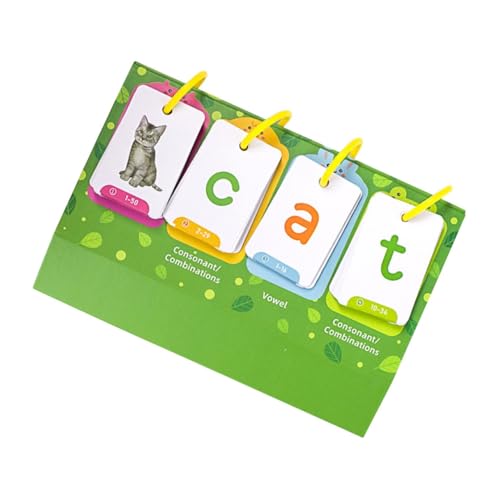 Gogogmee 1 Set Montessori-Flash-Karten Zum Lernen Von Wörtern, Wortfamilien-Flash-Karten Für Die Frühe Pädagogische Vorschulerziehung, Lese- Und Rechtschreibwerkzeuge von Gogogmee