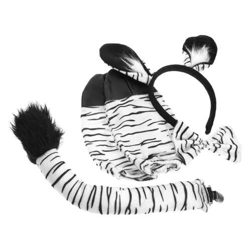 Gogogmee Zebra Kostüm Set Zubehör Party Dekorative Stirnband Tier Ohr Stirnbänder von Gogogmee