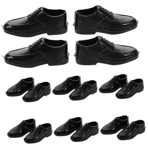 Gogogmee 10 Paare Miniatur Puppenschuhe für Scale Puppen Kunststoff Winzige Herren Schuhe Vielseitige für Puppenboyfriend Zubehör und Babypuppen Ankleidezubehör von Gogogmee