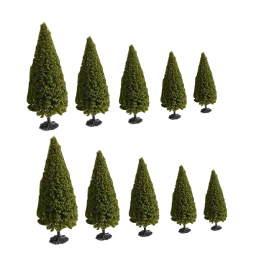 Gogogmee 10 STK. Teiliges Modell Kiefernbaum Naturgetreu Gestaltete DIY Sandtisch Landschaftsbäume Leichte Mikro Landschaftsornamente Vielseitig für Basteln und Architekturmodelle von Gogogmee