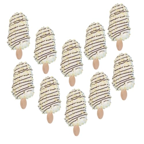 Gogogmee 10 Stck. Teiliges Realistisches EIS Am Stiel Modell aus Sicherem Material Lebensechte Nachbildung für Schaufensterdeko Food Sample und Foto Requisite Farblich Detailreich Langlebig von Gogogmee