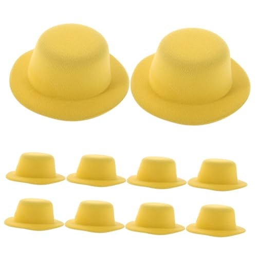 Gogogmee 10 Stück Mini Bastelhüte in Leichte Kleine DIY für Puppen Haustiere und Kreative Handarbeiten Einsteigerfreundliche Mini Hüte für Partydeko Haarschmuck und Kostüme von Gogogmee