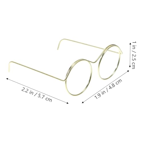 Gogogmee 10 Stück Miniatur Puppenbrillen aus Metall Drahtrahmen Rund Ohne Gläser Goldfarben Leicht Für Puppenzubehör Basteln Rollenspiele und Puppenhaus Dekoration Gogogmee 10 Stück Miniatur Puppenbrillen aus Metall Drahtrahmen Rund Ohne Gläser Goldfarben Leicht Für Puppenzubehör Basteln Rollenspiele und Puppenhaus Dekoration von Gogogmee