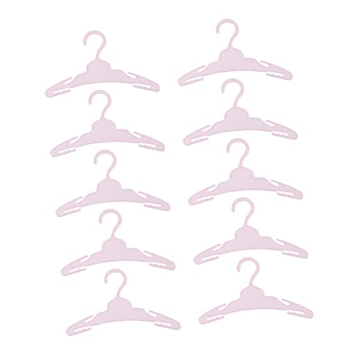 Gogogmee 10 Stück Puppen Kleiderbügel aus Kunststoff Miniatur Kleiderständer für Puppenbekleidung zur Organisation von Puppenoutfits von Gogogmee