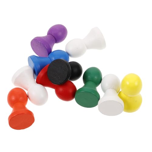 Gogogmee 10 Stück Teiliges Bunter Langlebiger Holz Schachfiguren Handliche Spielfiguren mit Glatter Oberfläche für Brettspiele Ersatz für Spielsteine Geeignet für Familien und Lernspiele von Gogogmee