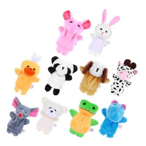 Gogogmee 10 Stück Teiliges Fingerpuppen aus Weichem Plüsch Süße Tier Motive Sicheres für Kleinkinder für Geschichten Erzählen Rollenspiele und Eltern Junge Mädchen Interaktion von Gogogmee