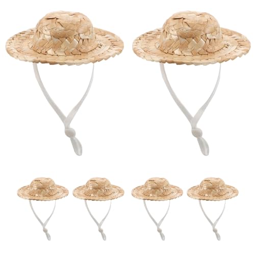 Gogogmee 10 Stück Teiliges Handgewebter Mini Strohhüte mit Kinnband Kleine Sombreros für Puppenhaus Dekoration DIY Bastelbedarf Stabile Bambusmaterialien Kreative Puppenzubehör Gogogmee 10 Stück Teiliges Handgewebter Mini Strohhüte mit Kinnband Kleine Sombreros für Puppenhaus Dekoration DIY Bastelbedarf Stabile Bambusmaterialien Kreative Puppenzubehör von Gogogmee