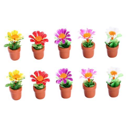 Gogogmee 10 Stück Teiliges Mini Bonsai Modell Realistisch Gestaltete Künstliche Topfpflanzen aus Langlebigem Harz Detailreiche Miniatur Deko für Wohnräume Puppenhäuser Terrarien für Gogogmee 10 Stück Teiliges Mini Bonsai Modell Realistisch Gestaltete Künstliche Topfpflanzen aus Langlebigem Harz Detailreiche Miniatur Deko für Wohnräume Puppenhäuser Terrarien für von Gogogmee