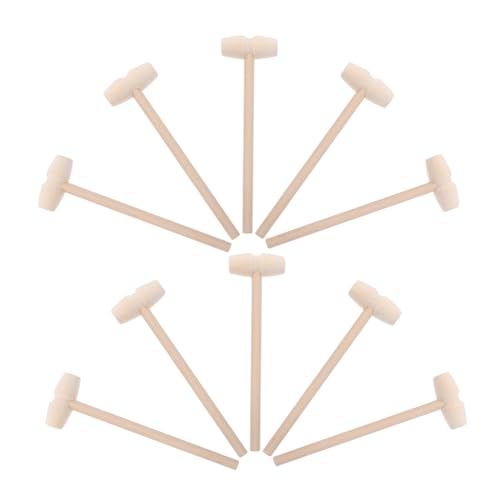 Gogogmee 10 Stück Teiliges Mini Holzspielzeug Hammer Handliches Klopfspielzeug aus Holz Fördert Hand Handgelenkentwicklung für Kindergeburtstage Indoor Outdoor aktivitäten Vielseitig von Gogogmee