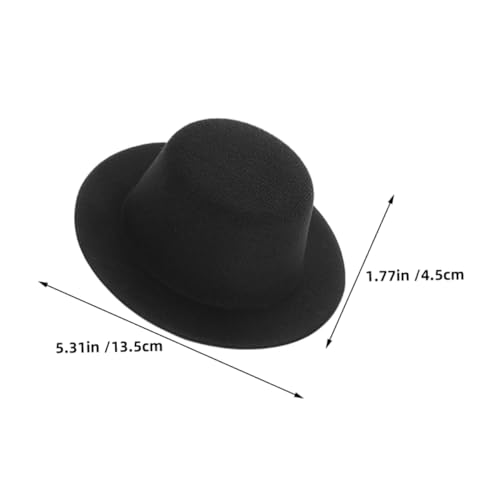 Gogogmee 10 Stück Teiliges Mini Schwarz Kleine Bastelhüte für DIY Dekorationen Puppenzubehör Haustier Kostümhüte Vielseitig Anpassbar für Party und Handwerk von Gogogmee
