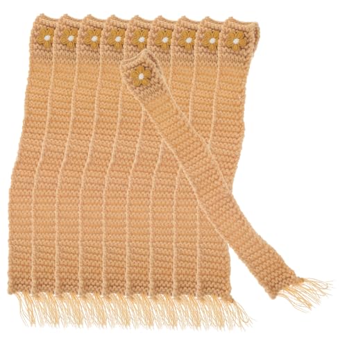 Gogogmee 10 Stück Teiliges Mini Strickschals aus Baumwolle Verstellbare Dekorative DIY Accessoires Superniedliche Kleine Schals für Party mitg Bsel und Bastelprojekte Gogogmee 10 Stück Teiliges Mini Strickschals aus Baumwolle Verstellbare Dekorative DIY Accessoires Superniedliche Kleine Schals für Party mitg Bsel und Bastelprojekte von Gogogmee