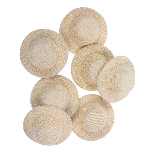 Gogogmee 10 Stück Teiliges Mini Strohhüte aus Eva und Lint Kleine Puppenhüte für DIY Basteln Kreative Mini Deko Puppenhaus Zubehör und Wohnraumdekoration in Naturfarbe Gogogmee 10 Stück Teiliges Mini Strohhüte aus Eva und Lint Kleine Puppenhüte für DIY Basteln Kreative Mini Deko Puppenhaus Zubehör und Wohnraumdekoration in Naturfarbe von Gogogmee