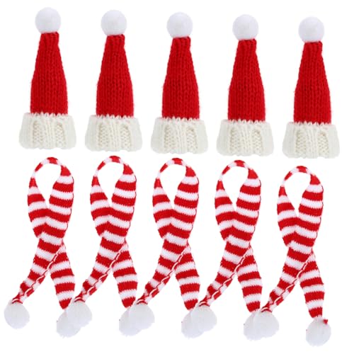 Gogogmee 10 Stück Teiliges Mini Weihnachtsmützen aus Wolle mit Schal Weiche Strickmützen und Schals für Weinflaschen Dekoration DIY Basteln Lebendige Farben Leichte Kompakte Weihnachtsdeko Gogogmee 10 Stück Teiliges Mini Weihnachtsmützen aus Wolle mit Schal Weiche Strickmützen und Schals für Weinflaschen Dekoration DIY Basteln Lebendige Farben Leichte Kompakte Weihnachtsdeko von Gogogmee