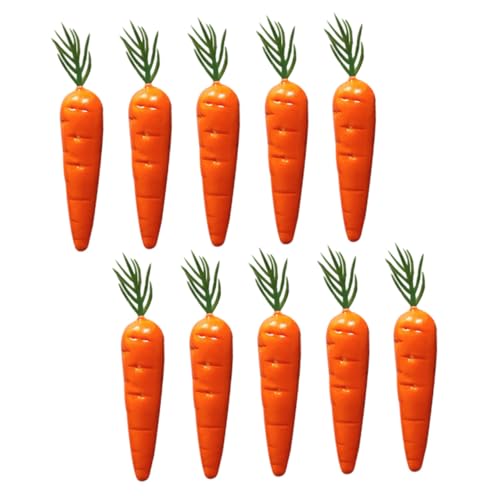 Gogogmee 10 Stück Teiliges Miniatur Künstliche Karotten Dekoration Realistische Mini Gemüse mit Grüner Spitze Puppenhaus Zubehör für Mikrolandschaften Fotorequisiten und Kreative Gogogmee 10 Stück Teiliges Miniatur Künstliche Karotten Dekoration Realistische Mini Gemüse mit Grüner Spitze Puppenhaus Zubehör für Mikrolandschaften Fotorequisiten und Kreative von Gogogmee