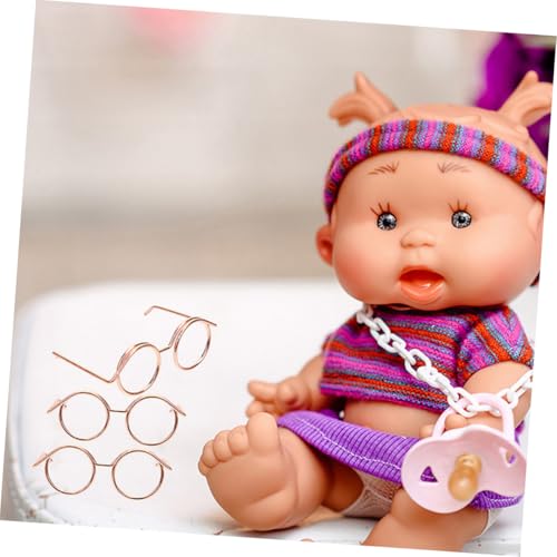 Gogogmee 10 Stück Teiliges Miniatur Puppenbrillen aus Metall Roségoldfarbene Runde Rahmen ohne Gläser Leicht Anzuziehen Vielseitige Puppenaccessoires für Kreative Verkleidungen und Gogogmee 10 Stück Teiliges Miniatur Puppenbrillen aus Metall Roségoldfarbene Runde Rahmen ohne Gläser Leicht Anzuziehen Vielseitige Puppenaccessoires für Kreative Verkleidungen und von Gogogmee