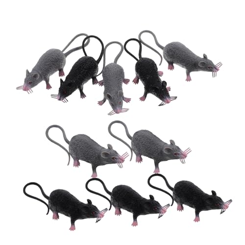 Gogogmee 10 Stück Teiliges Realistisches Ratten Halloween Deko Kleine Lebensnahe Kunststoffmäuse Gruselige Streichspielzeuge für Party und Langlebige Plastikratten für Trick Treat Gogogmee 10 Stück Teiliges Realistisches Ratten Halloween Deko Kleine Lebensnahe Kunststoffmäuse Gruselige Streichspielzeuge für Party und Langlebige Plastikratten für Trick Treat von Gogogmee