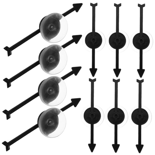 Gogogmee 10 Stück Teiliges Saugnapf Pfeile aus Kunststoff Stabile Spielzeiger für Tischspiele Leichtes Party spielzubehör Schwarze Pfeile mit Saugnapf für Kreative Spielideen von Gogogmee