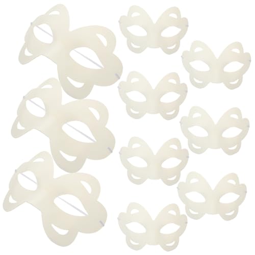 Gogogmee 10 Stück Teiliges Umweltfreundliche Pappmasken zum Bemalen Blanko DIY Masken für Frauen für Karneval Cosplay Halloween und Maskerade Partys von Gogogmee