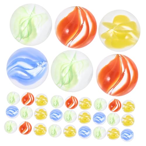 Gogogmee 100 Stück Bunte Glasmurmeln Farbmix Glaskugeln für Dekoration Aquarium Basteln und Murmelspiele Kleine Glassteine Ornamente für Garten und Heimgestaltung von Gogogmee