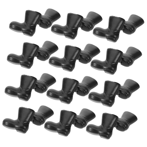Gogogmee 100 Stück Miniatur Weihnachtsmann Stiefel Schwarz Puppenhaus Deko Kunststoff Regen Schuhe für DIY Bastelprojekte Weihnachtstisch Mittelstück Festliche Ornamente von Gogogmee