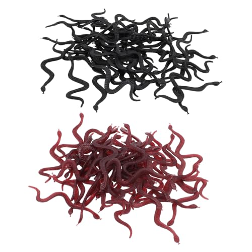 Gogogmee 100 Stück Realistische Teiliges Fake Snake Flexible und Detailgetreue Schlangenfiguren Sicherer als Halloween Party Deko und Streichspielzeug für Erwachsene von Gogogmee