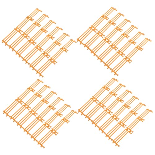 Gogogmee 100 Stück Teiliges Bauernhof Zaun Spielset Gelb Robustes Kunststoffmodell für Puppenhaus Zubehör Realistischer Pferdezaun für Stall Geeignet für Kleinkinder von Gogogmee