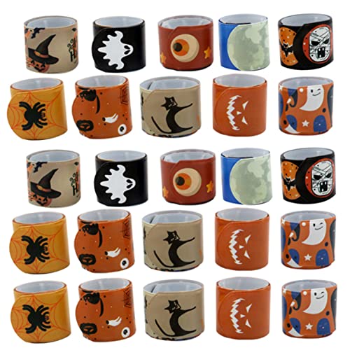 Gogogmee 100 Stück Teiliges Halloween Slap Band für Kinderfreundliche Armbänder mit Zufälligen Mustern Sicher Leicht Anzulegen als Partyzubehör und Preise für Halloween und Gogogmee 100 Stück Teiliges Halloween Slap Band für Kinderfreundliche Armbänder mit Zufälligen Mustern Sicher Leicht Anzulegen als Partyzubehör und Preise für Halloween und von Gogogmee