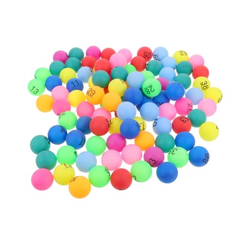Gogogmee 100 Stück Teiliges Nummerierte Bingo Bälle Bunte und Partyzubehör Ziehungsbälle für Interaktives Spiel und Unterhaltsame Raffle Events von Gogogmee