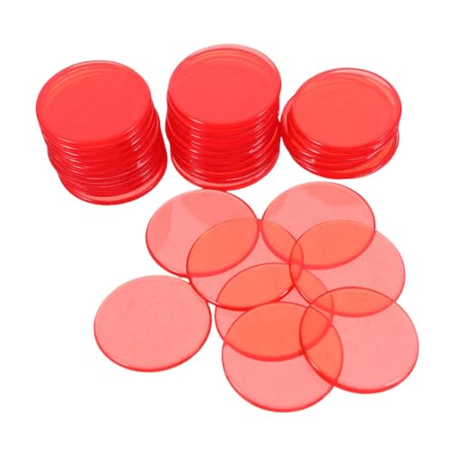 Gogogmee 100 Stück Transparente Bingo Zählchips für Halbrunde Plastikmarker für Mathe Lernspiele und Frühkindliche Bildung für Klassenzimmer und Partys von Gogogmee