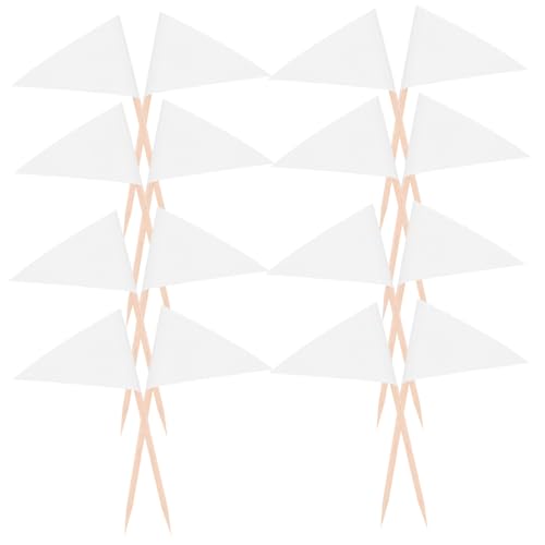 Gogogmee 100 Stück Weiße Zahnstocher Flaggen aus Lebensmittelechtem Material Kleine Dreieckige Mini Cupcake Topper Stabile Kuchenmarkierer für Obst Snacks und Partydekorationen Gogogmee 100 Stück Weiße Zahnstocher Flaggen aus Lebensmittelechtem Material Kleine Dreieckige Mini Cupcake Topper Stabile Kuchenmarkierer für Obst Snacks und Partydekorationen von Gogogmee