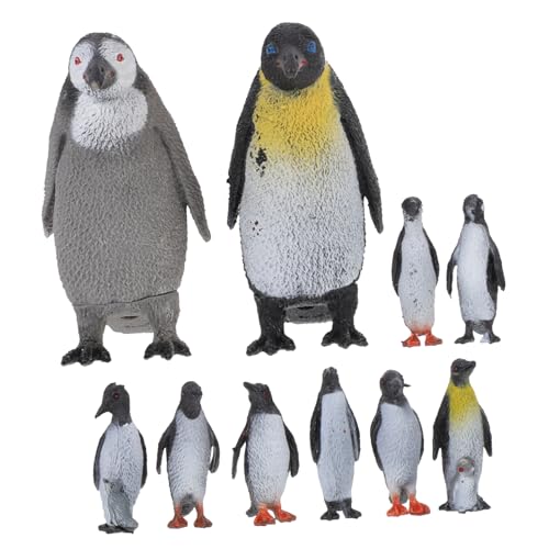 Gogogmee 10st Simulations-Pinguin-Spielzeug Tierfigur Pinguine Spielzeug Lebensechtes Pinguinmodell Imitiertes Tiermodell Kidcraft-spielset Pinguin-Statue Skulptur Kind Schmücken PVC Mini von Gogogmee