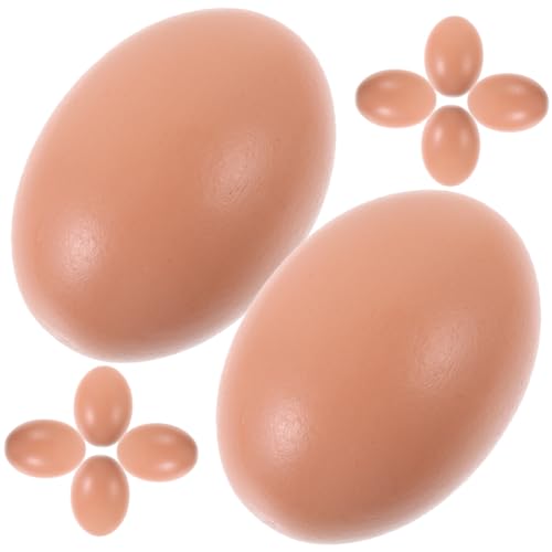 Gogogmee 10Stücke DIY Holz Eier Malset Unbemalte Holzeier für Bemalen Basteln und Dekorieren für Ostern und Kreative Projekte Künstliche Eier von Gogogmee