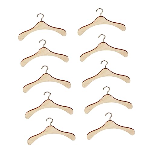 Gogogmee 10Stücke Holz Puppen Kleiderbügel Hölzerne Puppen Outfit Racks Puppenzubehör für Langlebig und Glatt zur Organisation von Puppenkleidung Gogogmee 10Stücke Holz Puppen Kleiderbügel Hölzerne Puppen Outfit Racks Puppenzubehör für Langlebig und Glatt zur Organisation von Puppenkleidung von Gogogmee