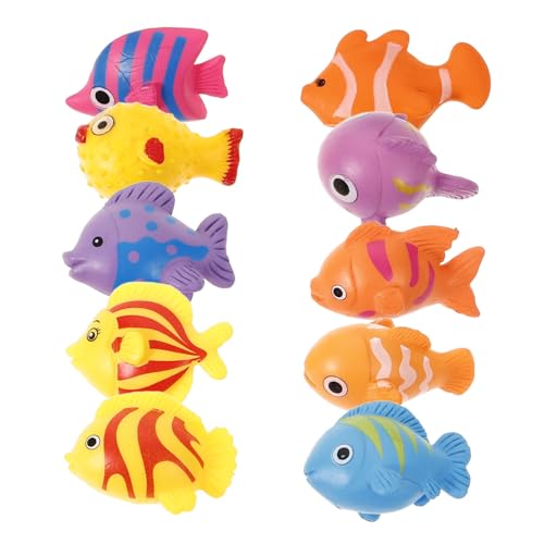 Gogogmee 10Stücke Teiliges Cartoon Miniatur Fischfiguren aus Kunststoff Dekorationszubehör für Aquarien und Mikro Landschaften Farbenfrohe Meerestiere für Kreative Gestaltung Gogogmee 10Stücke Teiliges Cartoon Miniatur Fischfiguren aus Kunststoff Dekorationszubehör für Aquarien und Mikro Landschaften Farbenfrohe Meerestiere für Kreative Gestaltung von Gogogmee
