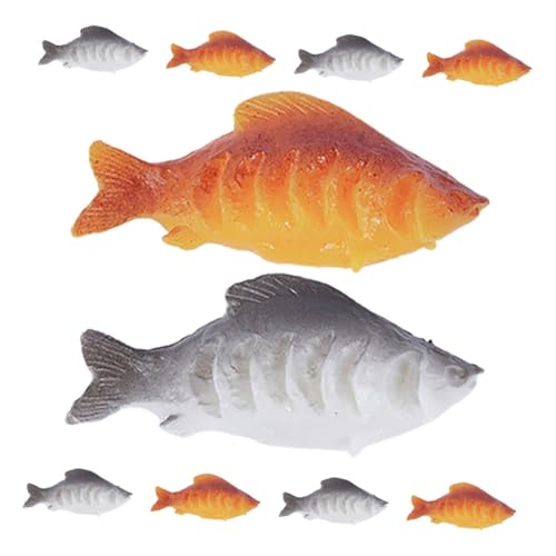Gogogmee 10pcs Mini Koi Fischmodell Realistische Simulation Gefälschte Fischmodell Dollhouse Spiel Miniaturkarpfen Für Display Fairy Garden von Gogogmee
