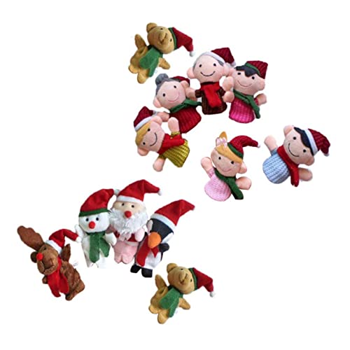 Gogogmee 11st Fingerpuppe Für Kinder Weihnachten Fingerpuppen Spielzeug Weihnachtsfingerpuppe Weihnachtliches Fingerspielzeug Kinder Fingerpuppen Cartoon-Finger-Puppe Puzzle Füllstoff von Gogogmee