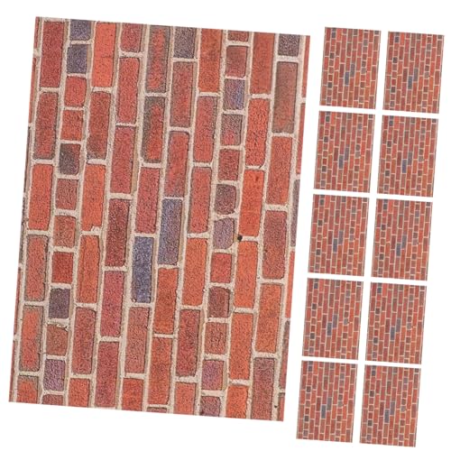 Gogogmee 12 Blatt Maßstab Realistische Rote Backstein Wandverkleidung Leicht Zuschneidbar Einfache Montage für Miniatur-wandgestaltung Gogogmee 12 Blatt Maßstab Realistische Rote Backstein Wandverkleidung Leicht Zuschneidbar Einfache Montage für Miniatur-wandgestaltung von Gogogmee