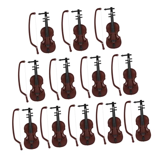 Gogogmee 12 Sätze Teiliges Mini Violinen Modell Realistische Holzoptik Weihnachtsdeko Detailreiche Mini Geigen Figuren als oder Tischdekoration von Gogogmee
