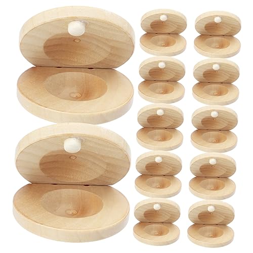 Gogogmee 12 Stck Teiliges Holz Kastagnetten Fingerfreundliche Musikinstrumente Langlebig Klarer Musikspielzeug für Musikalische Früherziehung und für Mädchen und Jungen von Gogogmee