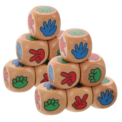 Gogogmee 12 Stück Interaktive Finger-ratewürfel, 6-seitige Holzwürfel, Lustige Party-, Brettspiel-Requisiten, Für Familienspiel, Kinder, Erwachsene, Reiseparty Gogogmee 12 Stück Interaktive Finger-ratewürfel, 6-seitige Holzwürfel, Lustige Party-, Brettspiel-Requisiten, Für Familienspiel, Kinder, Erwachsene, Reiseparty von Gogogmee