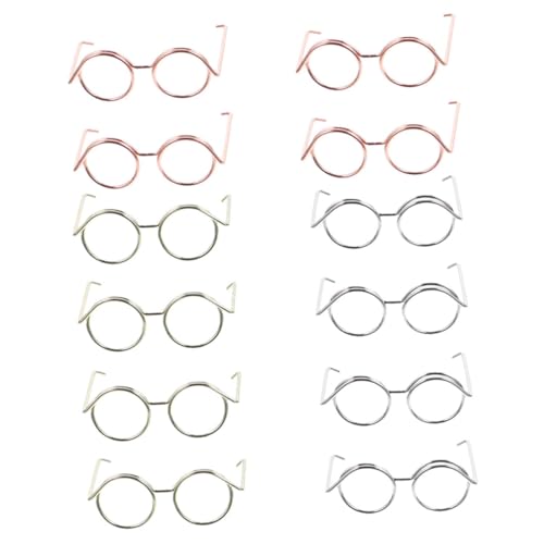 Gogogmee 12 Stück Mini Brillen Set für Puppen Roségold Silber und Gold ohne Gläser Zubehör für Kreative Spielideen und Fotografie Dekorationen Gogogmee 12 Stück Mini Brillen Set für Puppen Roségold Silber und Gold ohne Gläser Zubehör für Kreative Spielideen und Fotografie Dekorationen von Gogogmee