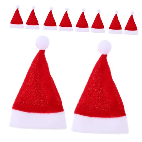 Gogogmee 12 Stück Mini Weihnachtsmütze Lutscher Weihnachtsmütze Dekorativ Kleine Mütze Zuckerstange Weihnachten Kleine Weihnachtsdekor Fröhliche Babymützen von Gogogmee